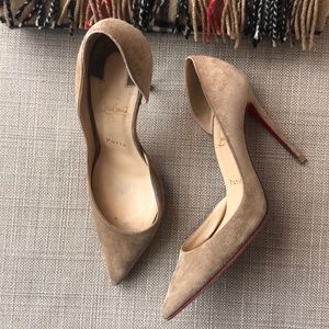 Auth Christian Louboutins Suede High Heel Shoes